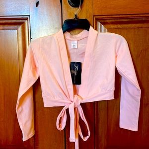 Ballet wrap top MC in light pink